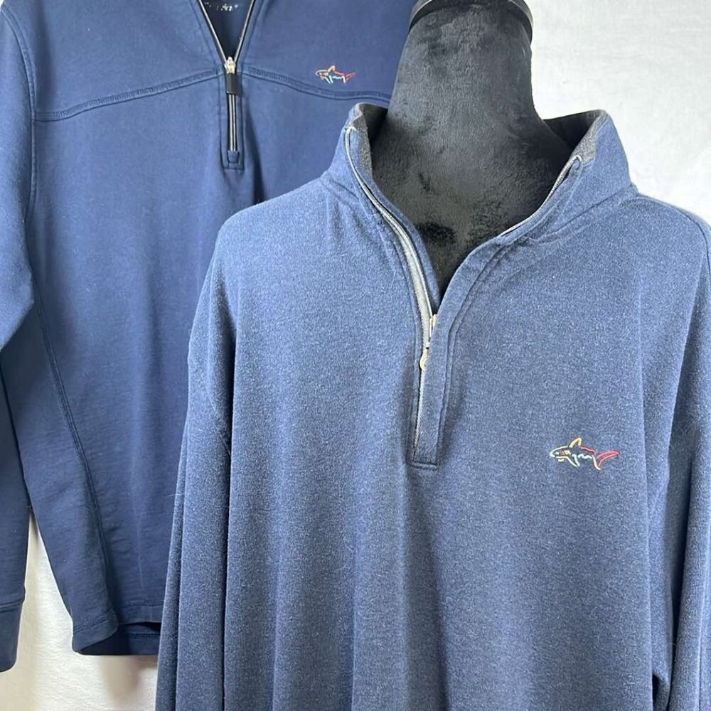 Greg Norman The Shark Set of TWO‎ Long Sleeve 1/4 Zip Pullovers XL
